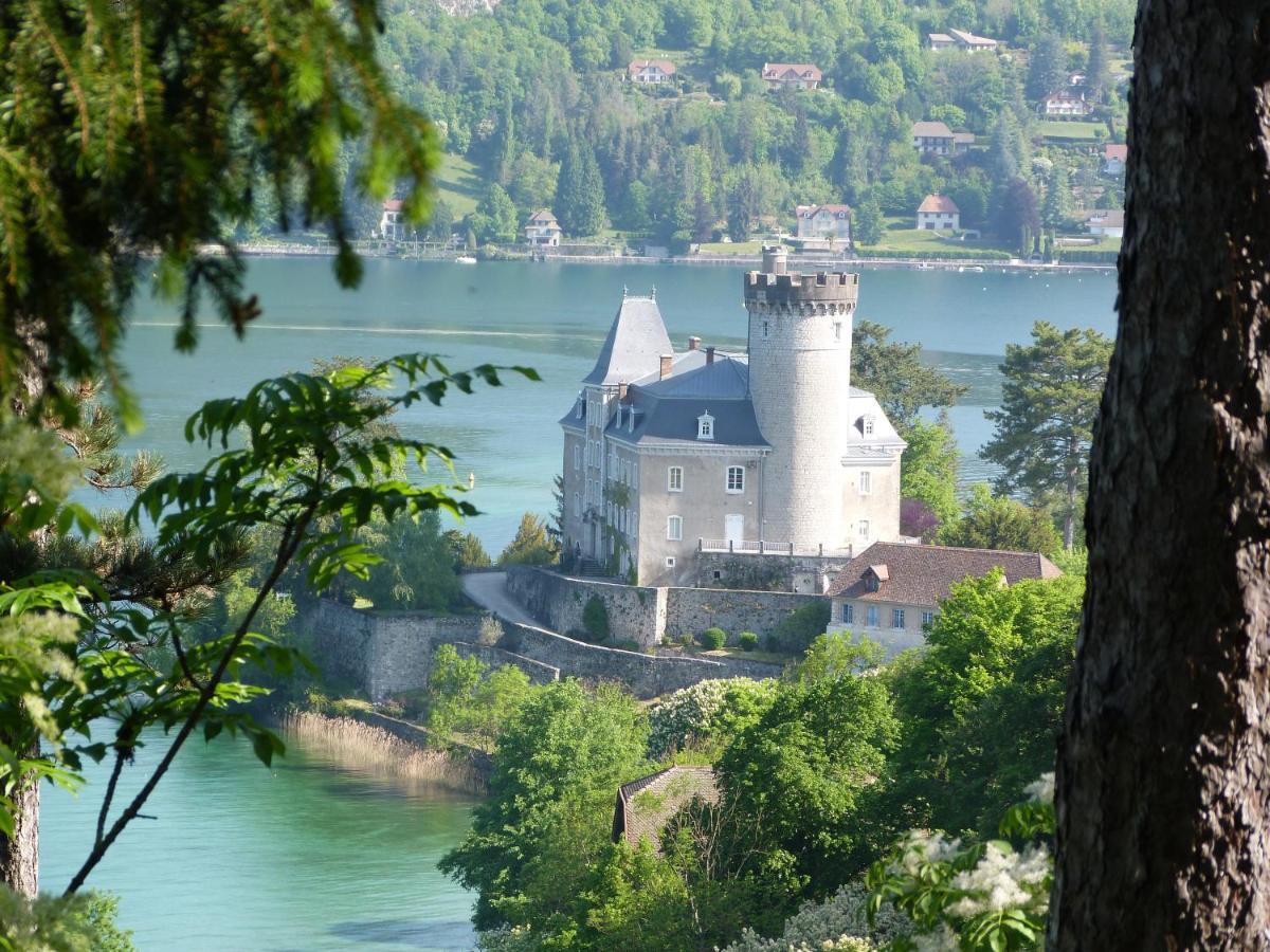 Logement Atypique Avec Vue Unique Panoramique Sur Le Lac D'Annecy, Dans Une Residence Avec Plage Et Ponton Privee Sur La Commune De Дюeн Екстериор снимка